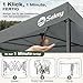 Sekey Premium Pop Up Pavillon 3x3 Wasserdicht Stabil, 3 x 3 m Pavillon mit Seitenwänden, Faltpavillon Partyzelt Faltbar für Camping Party, Höhe Verstellbar 250-270cm, (Grau, Mit Seitenwänden)