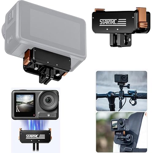 Osmo Action 5 Pro クイックリリース式アダプターマウント Osmo Action 5 Pro 対応 磁気アダプターマウント アダプター接続と1/4 "スレッド付き 接続可能な三脚自撮り棒