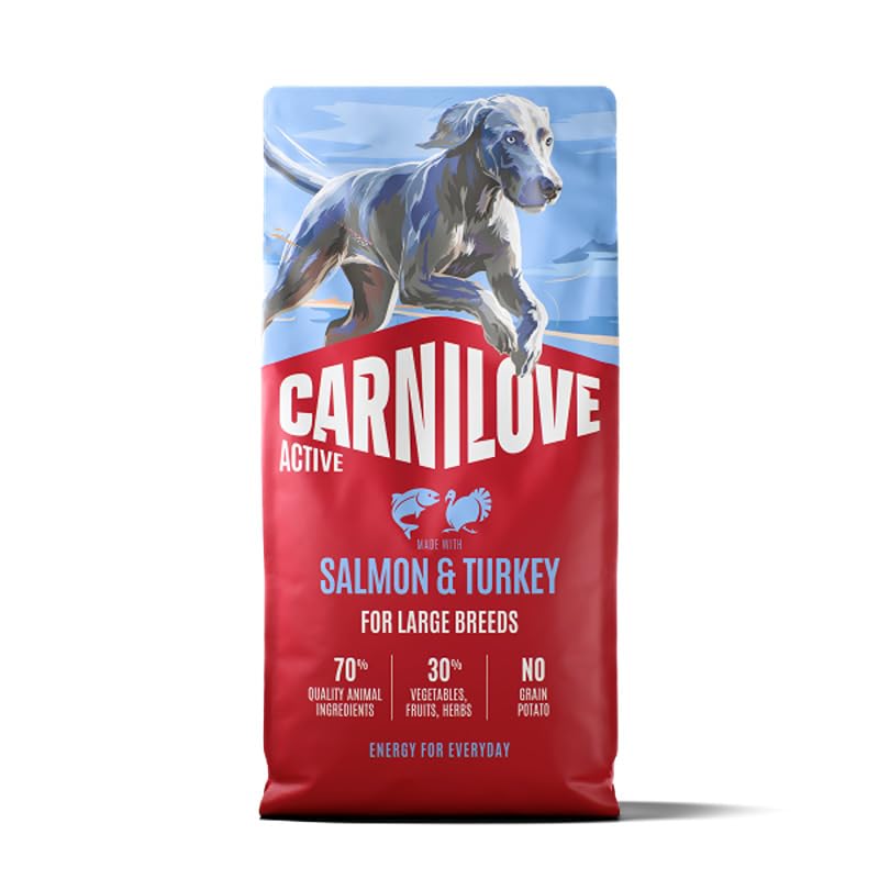 Carnilove Nourriture active pour chien de grande race au saumon et à la dinde, 4 kg