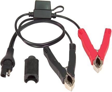 TecMate Optimate Cable O-14, Battery Clips with Fuse, powersport