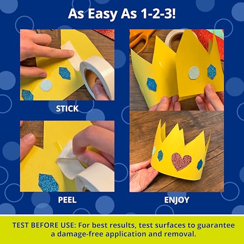 Image of Glue Dots Double Sided Adhesive Permanent Glue Lines, 1'', Clear, Roll of 200