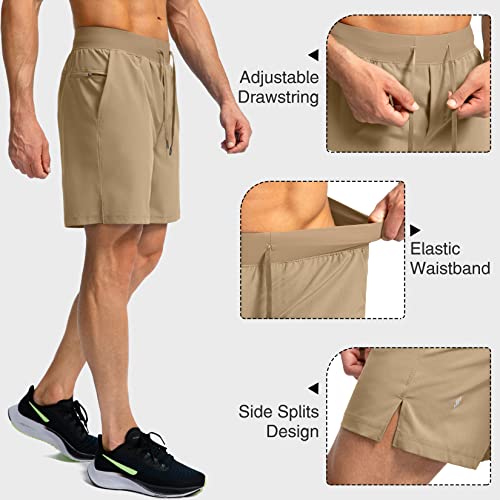 Image of Soothfeel Men's Running Shorts with Zipper Pockets 9 inch / 7 inch / 5 inch Quick Dry Eight Basketball Gym Workout Athletic Shorts