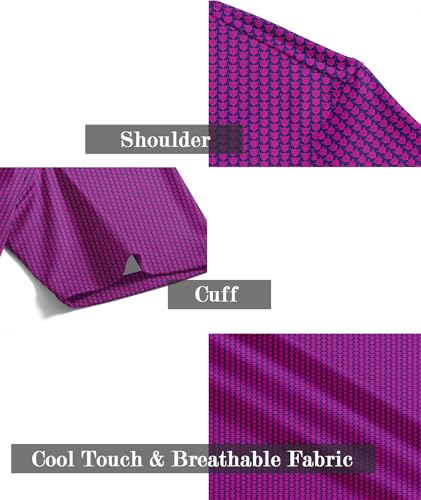 Image of ZITY Men's Golf Shirts Short Sleeve Print Patterns Casual Collared Polo