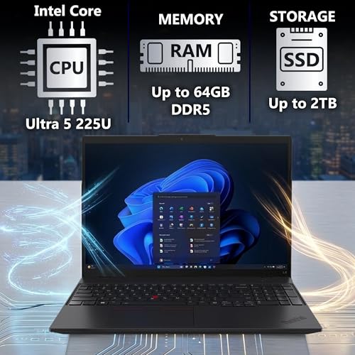 Image of Lenovo ThinkBook 16 G6 Business Laptop, 16 inch FHD+, Intel 10 Core i7-1355U, 32GB DDR5, 1TB NVMe, WiFi 6 + BT, Backlit KB, Fingerprint, HD Webcam, Win 11 Pro