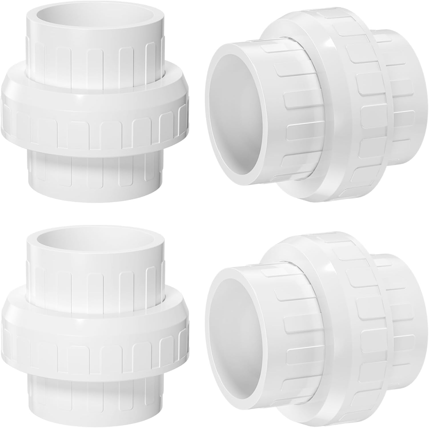 YOUNTHYE 8PCS PVC Union 1 Inch PVC Union Coupling Pipe Fitting Adapter