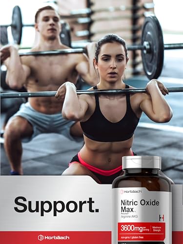 Horbäach CL6011 Nitric Oxide Max 3600Mg | 120 Caplets | With Arginine Aakg For Men And Women thumb #6