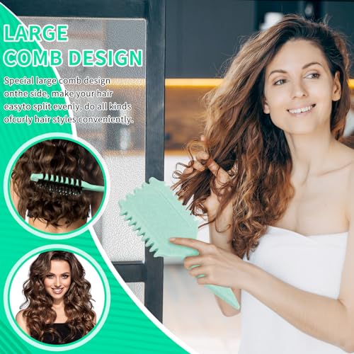 WOHSEROM 1PCS Curly Hair Brush, Curl Defining Brush, Boar Bristle Hair Brush for Combing and Shaping Men's and Women's - Image 2