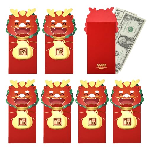 KJOET ドラゴン ちいかわ お年玉袋 2024 新年 ポチ袋 辰 6個 ?包 辰年 龍飾 お年玉 ぽち袋 男の子 女の子 ちいかわ お年玉袋 可愛い 贈り物 干支 辰 置き物 ?包 ポチ袋 おもしろ 誕生日プレゼント