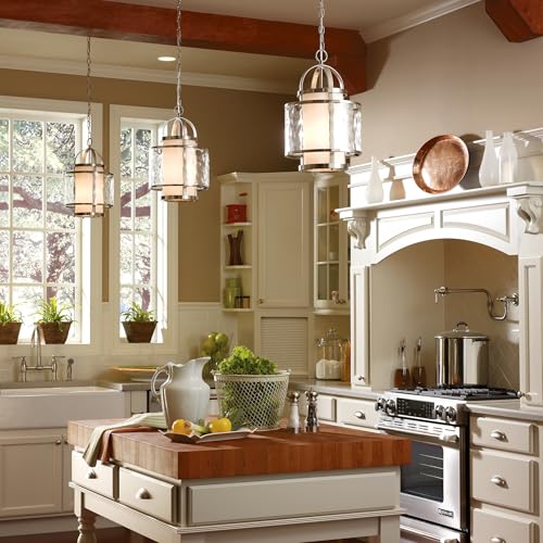 Image of Progress Lighting 1-Light Foyer Pendant, Bay Court Collection, Indoor, P3701-09, Brushed Nickel