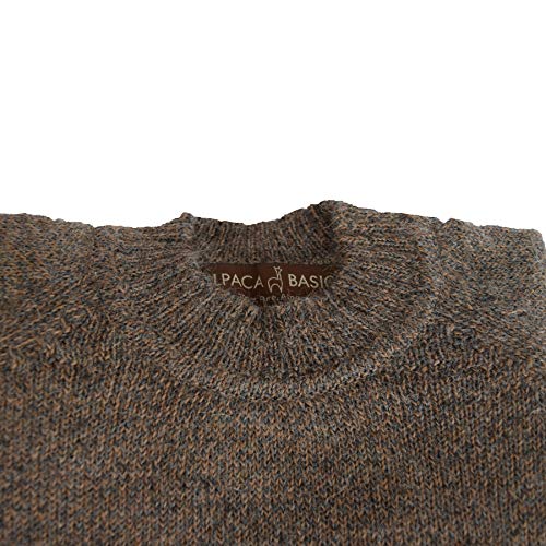 Boys Handmade 100% Alpaca Wool Crew Neck Sweater (Taupe, 12)3