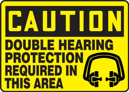 Panneau double protection auditive plastique Accuform MPPE446VP