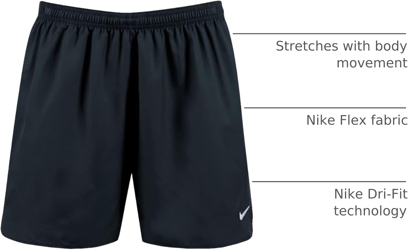 くろ Nike Team Men's DRI-FIT Flex Woven Short (NO Pockets) nkDJ8693 010