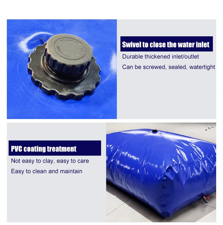 Réservoir D'eau Portable Pliable PVC – Bleu – Grande Capacité – Pour Camping Et Agriculture