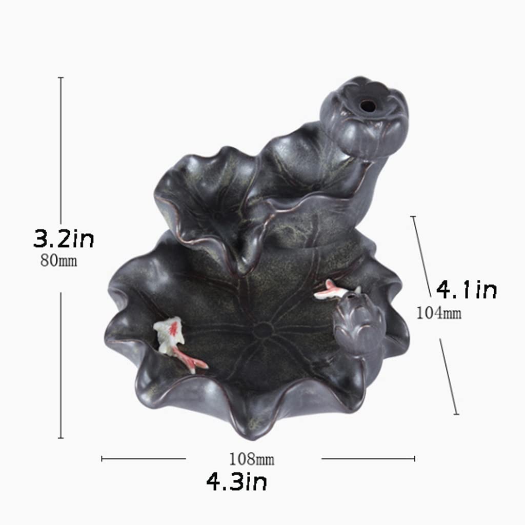 uchwyt na kadzidełka ceramiczny palnik kadzidełka karp staw lotos staw wsteczny kadzidełka drewno sandałowe dekoracja domu ozdoby płynący chmura stojak na kadzidełka (kolor: A)
