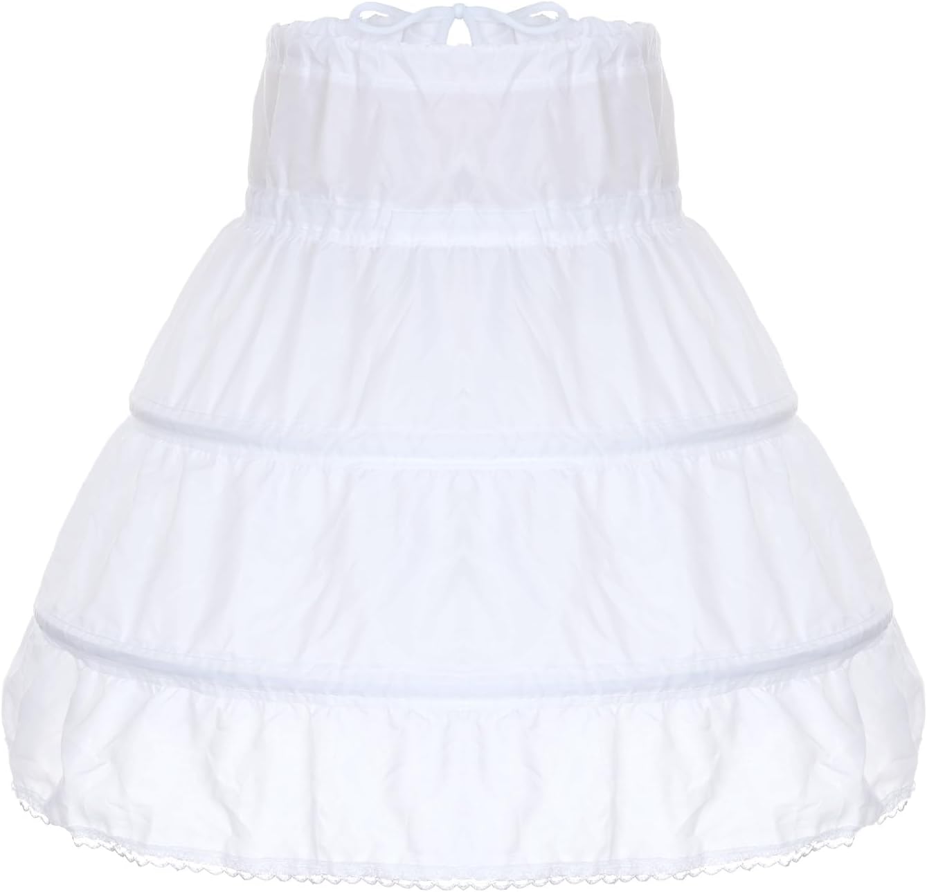 baotongle Girls Petticoat Underskirt with 3 Hoops Full Slip Girls Petticoat Crinoline Skirt for Halloween Party Daily Dress