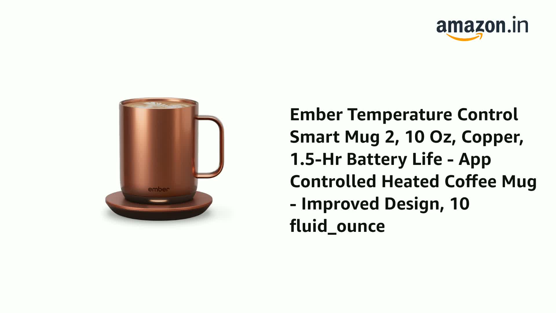 その他 ember Temperature Control Mug 10 oz Ember Temperature Control Smart Mug² | Buy Ember Online India