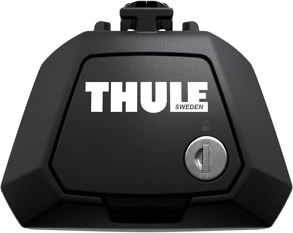 Thule Wingbar Evo 2-pak 135 & Thule 710410 Zamek Bagażnika, Czarny, ‎36,7 x 16,5 x 9,6 cm; 1,91 kg