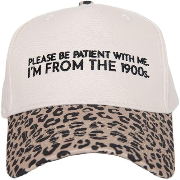KATYDID Please Be Patient with Me I'm from The 1900s Vintage Hat - Womens Trucker Hat - Embroidered Two-Toned Baseball Cap