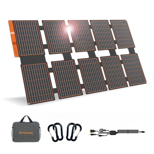 FlexSolar 100W Foldable Portable Solar Panel Charger IP67 Waterproof