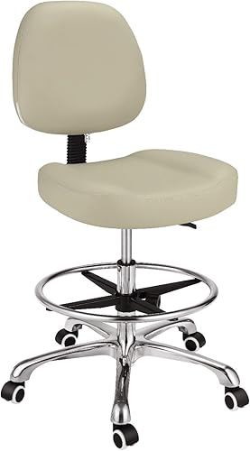 Kaleurrier Silla de dibujo ajustable en altura: silla de escritorio alta para oficina en casa con respaldo - Taburetes ergonómicos con ruedas para