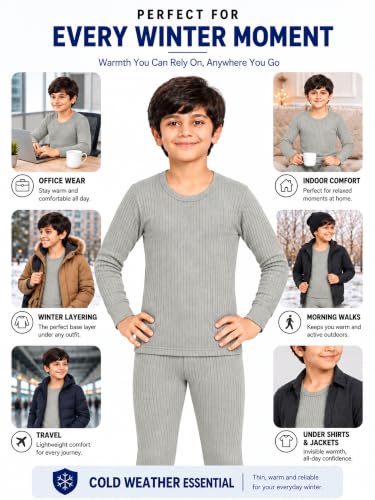 Image of BODYCARE Unisex Polycotton Slim Fit Thermal Tops Round Neck Full Sleeves Pack Of 1