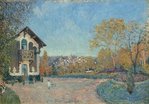 Tableau Vue de Marly Le Roi par Alfred Sisley - Impression d'art sur toile 60x90cm pour salon