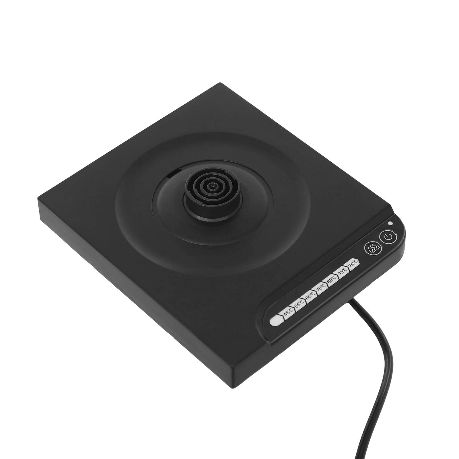 Hervidor eléctrico de 1 L, 1000 W, 7 niveles de temperatura del agua ajustables, cuello de cisne, para café y té, color negro