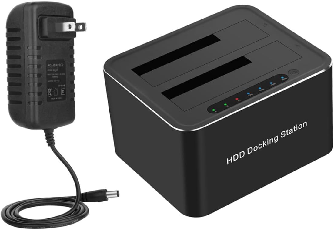 Gadpiparty USB Docking Station for Ssd Hard Drive Base External Ssd Reader Support Clone Quick Easy Transfer Us Plug