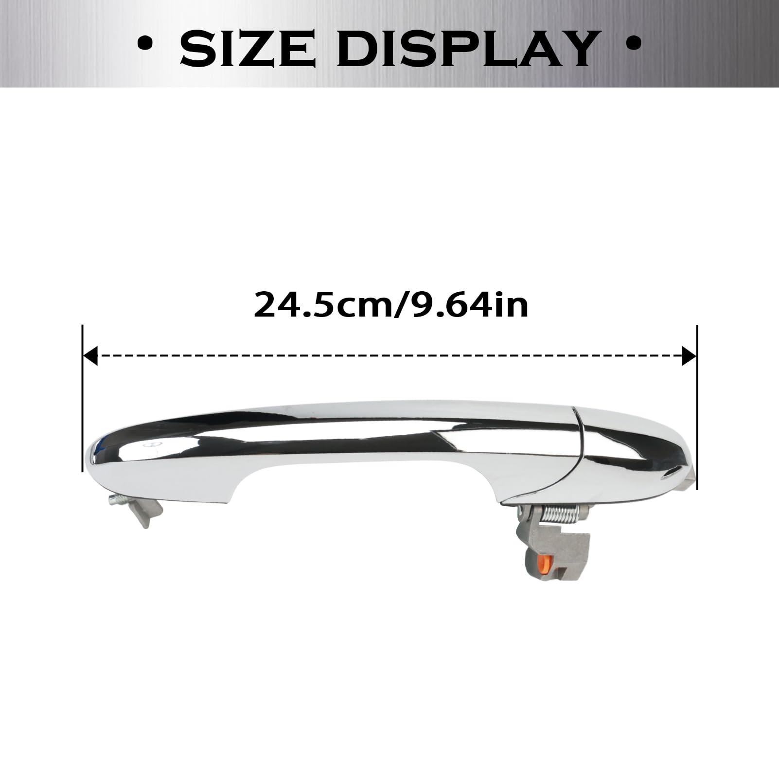 KASturbo Maniglia per porta esterna cromata fuorigioco destro e lato passeggero sinistro, adatta per Fiat 500 2007-2020, Abarth 500 2008-2020 Sostituire 735485876 735485875