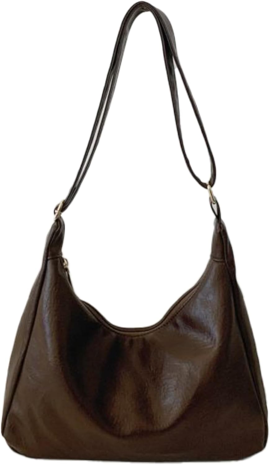 Hobo Bags for Women Slouchy Vegan Leather Hobo Shoulder Handbag Casual Tote Crossbo...