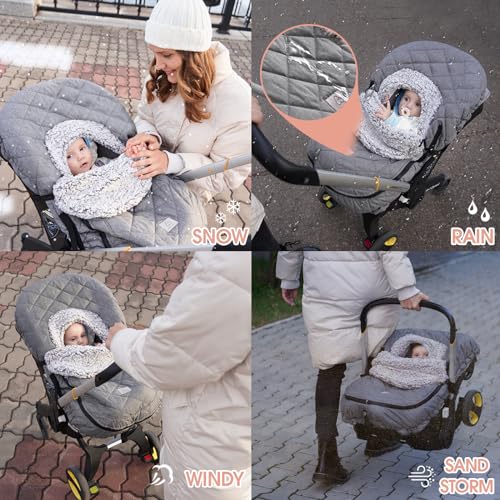 Acrabros AFFZ Car Seat Cover Baby: Winter Infant Carseat Canopy thumb #6