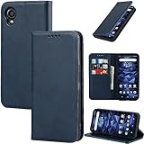 対応 Digno bx2 ケース 手帳型 スマホケース 京セラ a101kc カバー 手帳型 カードスロット、キックスタンド レザー(ネイビー)