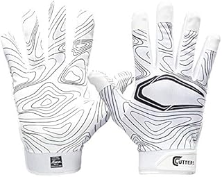 Cutters Game Day Receiver Glvs White Topo L/XL, Adult: L/XL