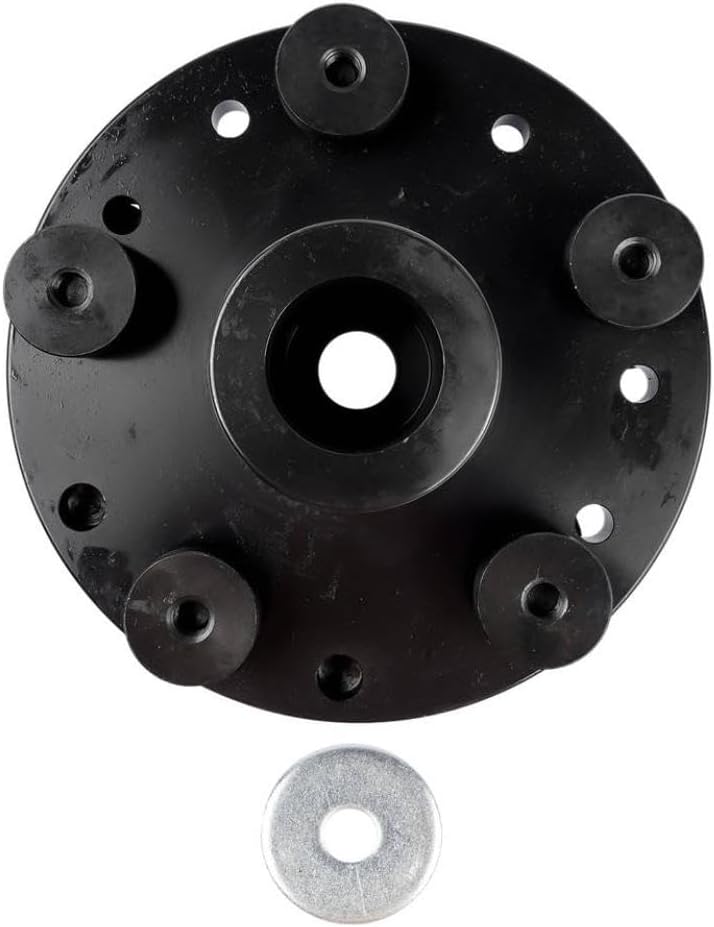 5-Lugs Universal Tire Adapter Wheel Balancer Finger Plate for 40mm Shaft Black Compatible with Automotive Motorcycle Parts