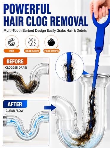 Drain Snake, Drain Clog Remover,Hair snake Tool Opener, sink snake for Sewer Kitchen Sink Bathroom Tub - image 2
