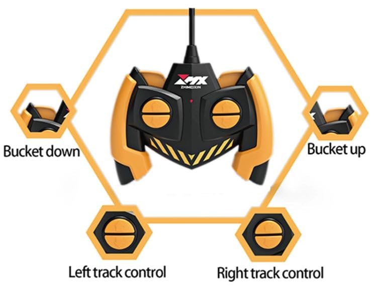 Image of Jack Royal Remote Control Bulldozer Rechargeable 6 Channel Full Functional Rc Truck Tractor 2.4G Toy Construction Truck with Lights & Sound