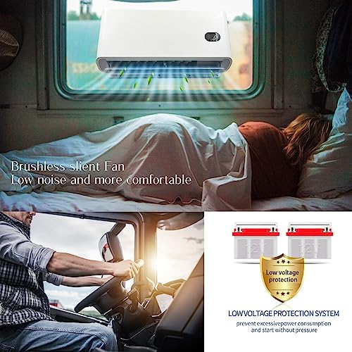 12V DC Air Conditioner Truck Air Conditioner for Rvs, Trucks, Construction Vehicles etc, Electric Split Parking A/C Silent Air Outlet Fast Cooling 10500BTU - Image 6