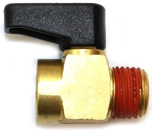 MaxLLTo Reemplazo de 1/4 pulgadas NPT hembra x 1/4 pulgadas NPT macho latón mini válvula de drenaje de bola para neumáticos interestatales VP40B
