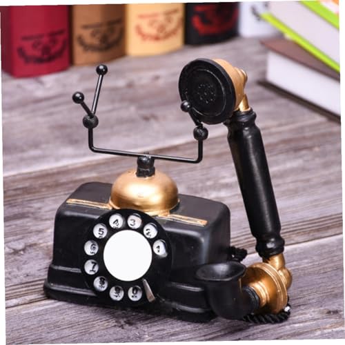 Téléphone décoratif rétro en résine aux finitions soignées - 4