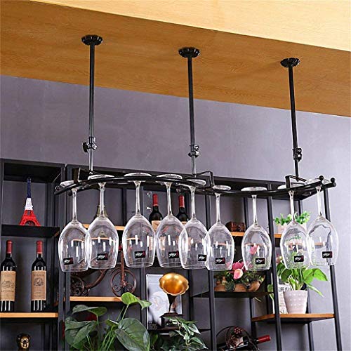 Étagère murale loft métal fer plafond stockage casiers à vin suspendus - 2