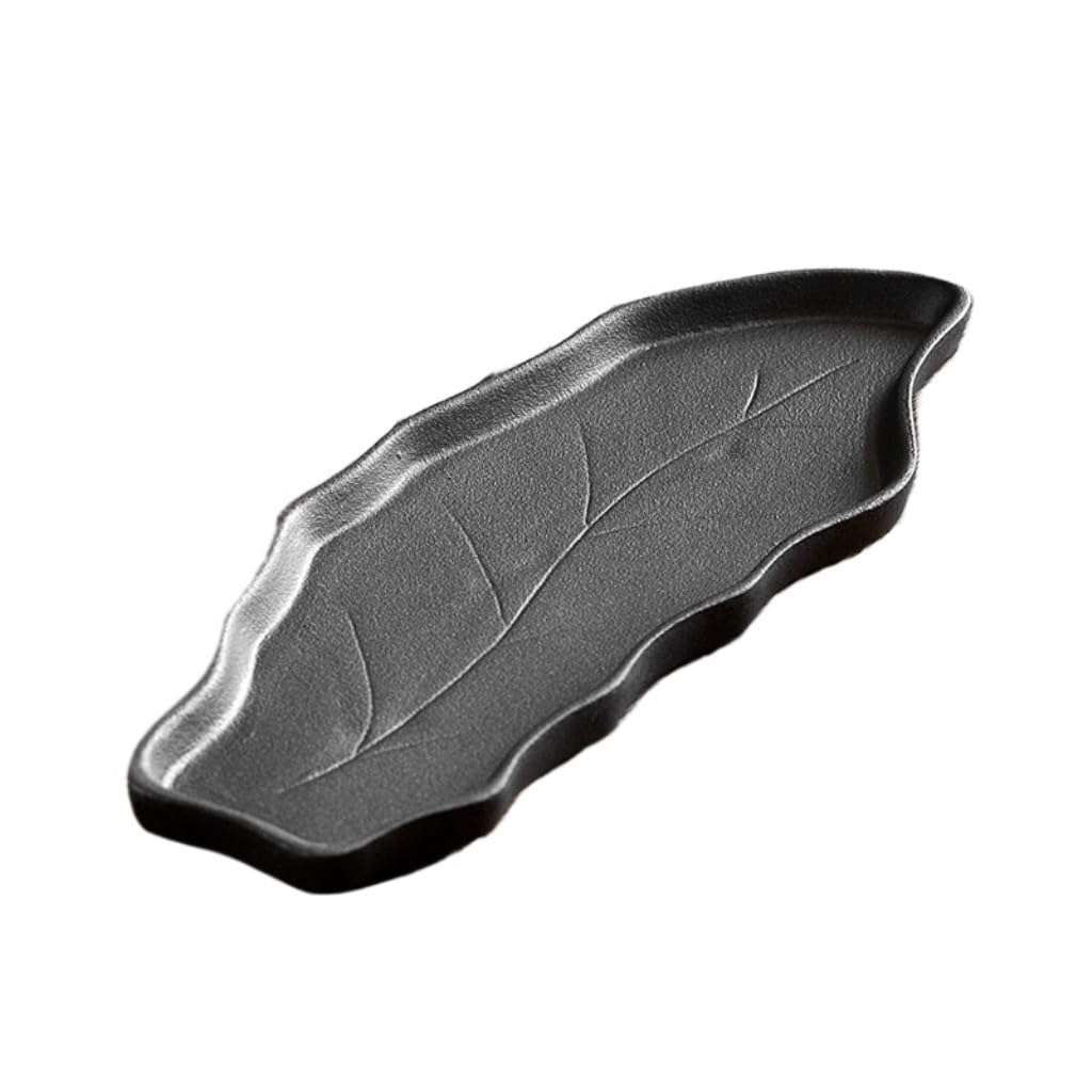 Bandeja de té Kong Fu, Bandeja de té de gres Hecha a Mano, Bandeja de té seco, Juego de té de cerámica Kung Fu, Bandeja para Mesa de Centro, Bandeja para Comida de Cocina (B)