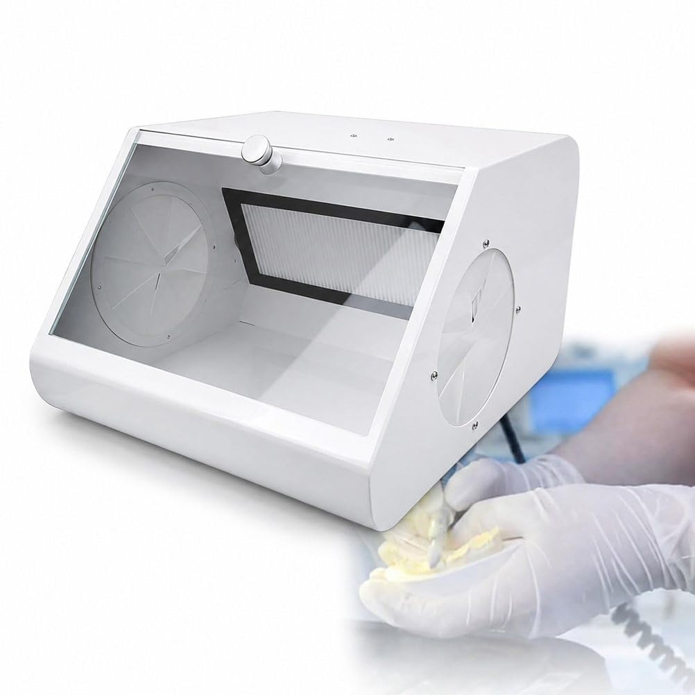 Generisch Dental Tisch-Staubfänger, Sandstrahlbox LED, Gehärtetes Glas