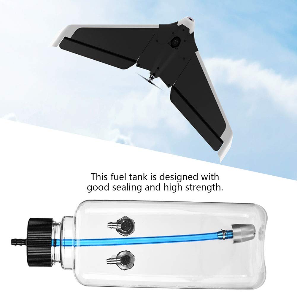 DeWin Réservoir de Carburant RC, Pièces Accessoires de Modèle de Télécommande, Réservoir D'huile en Plastique Transparent, pour Avion RC (Capacity : 410ml)