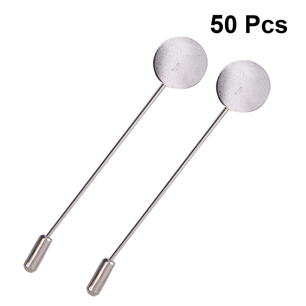 DIYEAH Lot 50 Supports De Broche Dos D'épingles En Métal Doré 10 Mm Pour Broches Et Badges Artisanaux Usage Couture Et Fabrication Bijoux