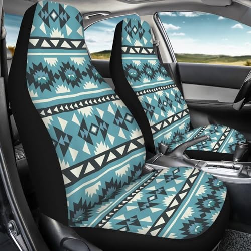 Couvre sieges auto avant universel durable géométrie Navajo