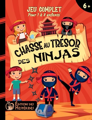 Chasse au trésor des Ninjas: kit complet | Pour 1 à 8 enfants, de 6 à 10 ans | Idéal pour une fête d'anniversaire