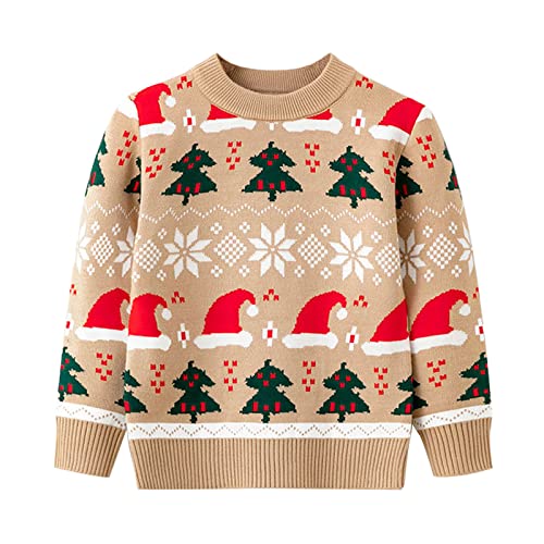 LittleSpring Little Boys Girls Ugly Christmas Sweater Crewneck Knit Cute Pullover