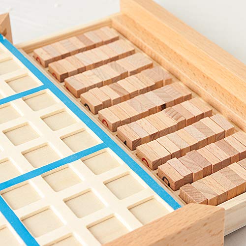 Lixada Holz Sudoku Puzzle Board Holz Sudoku Spiel Set mit Schublade Math Brain Teaser Desktop-Spielzeug,Schönes Kinder – Bild 4