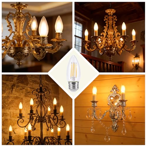 KINUR E26 led Bulb 40W Candelabra Light Bulbs,B11 LED Chandelier Bulbs,2700K Warm White De - image 6