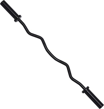 Olympic Super Curl Barbell Curl Bar Threaded Curl Bar, 48 inch